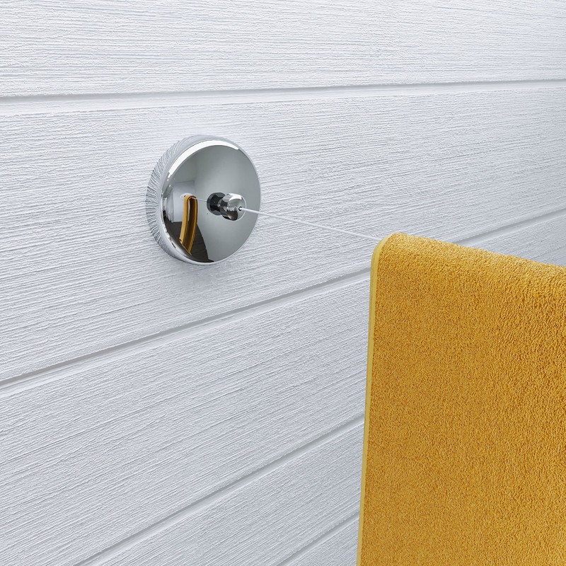 Croydex Britannia Retractable Clothes Line, Silver