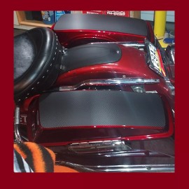 lid skins Black carbon hard bag lid covers Fits 2014-2023 Harley-Davidso