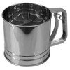 Home Basics Large Stainless Steel Shaker Sieve Cup Mesh Crank