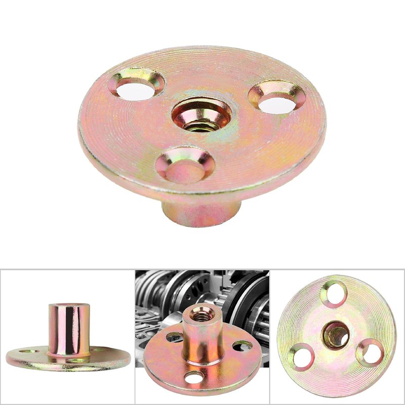 Pack of 5 Iron Plate Nuts, Flange Nut, 3 Holes,