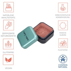 Eyeshadow meryl (peach/coral) refill, highly pigmented, eye shadow, does not clog pores, easy on the lid, in a container, refillable, certified natural cosmetics, vegan, plastic-free