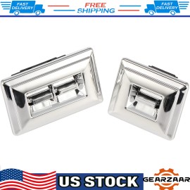 Gearzaar Pair Set of 2 Chrome Power Window Switch Fit For Chevy GMC Pontiac US NEW