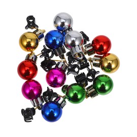 FOMIYES 12pcs Colorful Christmas Beard Clips Shiny Baubles for Men Easy Clip Beard Ornaments for Holiday Decor Cosplay Random Colors Random Color
