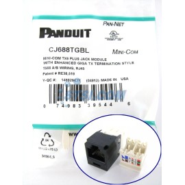 Panduit GENIUNE Panduit CJ688TGBL Cat6 Mini-Com Jack Module, Black ~STSI