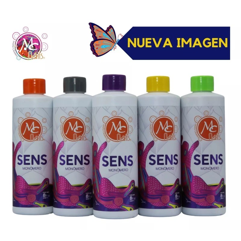 Mc Nails Paquete De 3 Monómero, Líquido Acrílico 8 Onzas,