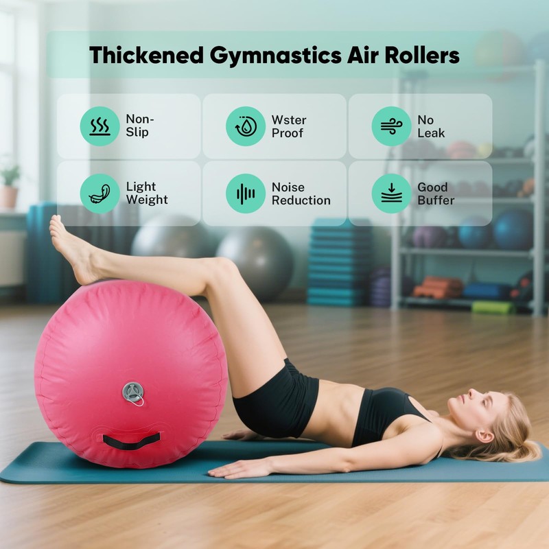 Inflatable Gymnastics Air Roller Tumbling Barrel with Electric Pump for
