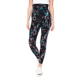 Leggings Depot Women's Maternity Leggings Over The Belly Pregnancy Casual Yoga Tights-R580 (Vine Charm, Medium)