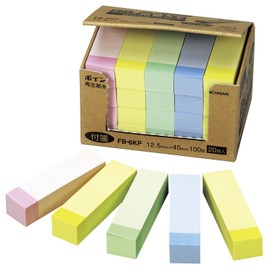 ニチバン 付箋 ポイントメモ 12.5×45mm 100枚×20冊入 FB-6KP 混色