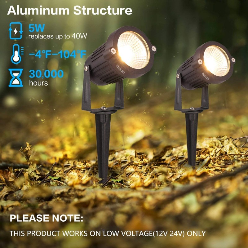 ZUCKEO Low Voltage Landscape Lights LED Landscape Lighting, 5W 12V