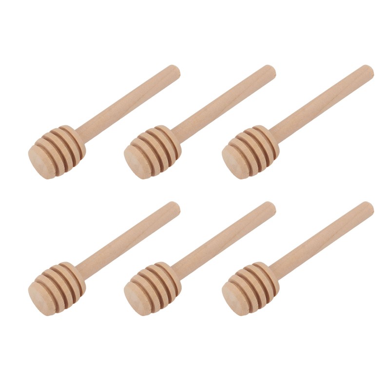 50pcs Honey Dipper Wooden Multipurpose Mini Honey Stirrer Stick for