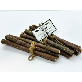 Apple Stick Chew Toy for Rabbits, Hamsters, Guinea Pigs, Chinchillas and Other Small Animals, All Natural Pet Wood Chew 100g