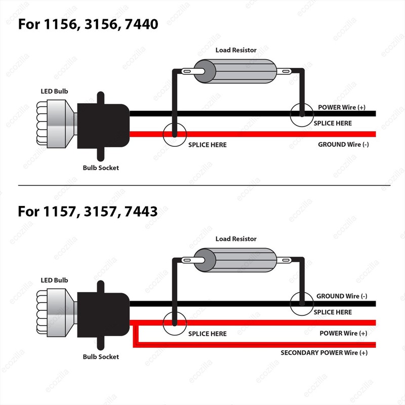 LEDpartsNow Pair of (2) 50 Watt 6 Ohm Load Resistors