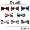 White Fang NC041 Men's Bow Tie, Plaid Pattern, Polyester, Formal,
