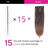 Kyriena 15pcs Thick Dreadlock Extensions Single Ended, 24 inch 1cm