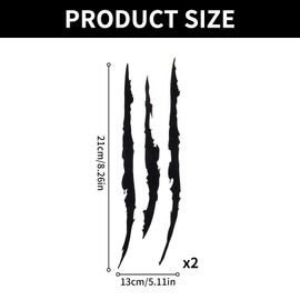 Pack of 2 Car Stickers, Monster Claw Sticker, Car Sticker, Eyebrow Headlight Sticker, Car Waterproof Car Tuning Decoration, Car Sticker Large, for All Car