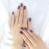 Medium Square Fake Nails Purple Press on False Nails Artificial