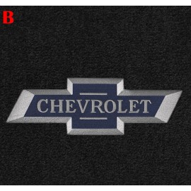 Lloyd Mats NEW! BLACK FLOOR MATS 1967-1970 Chevy Pickup Truck C10 K10 Embroidered Logo 1pc - B - BLUE 3D BOWTIE