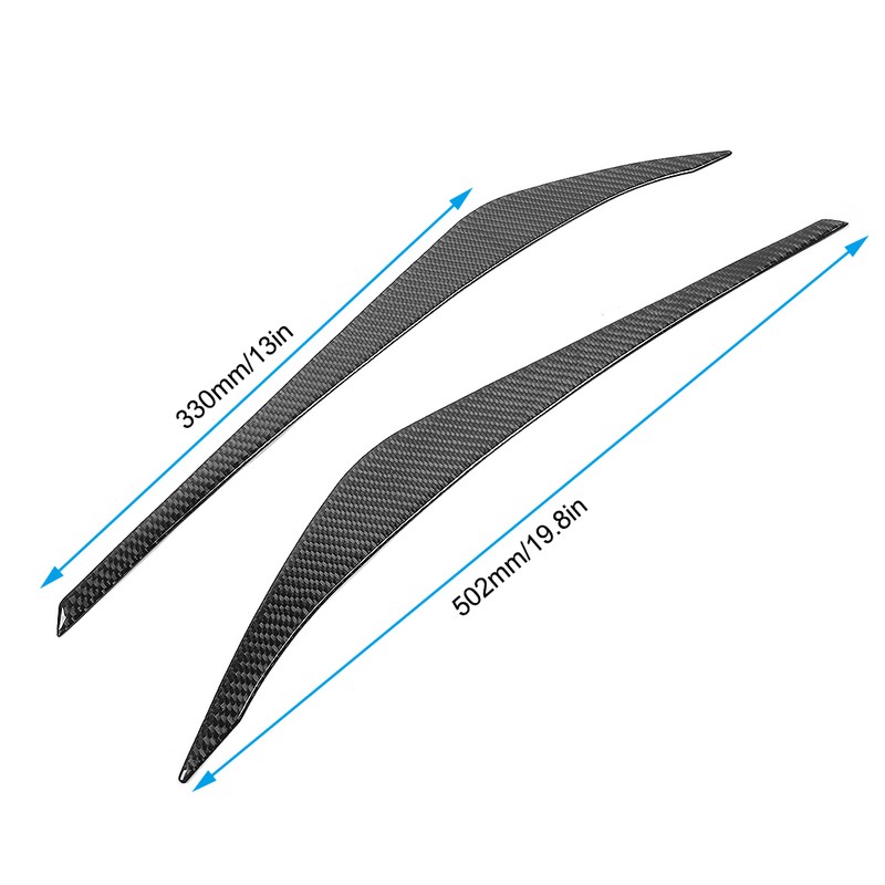 Pair Headlight Eyebrow Trim Eyelid Eyeline Cover Fits for Hyundai