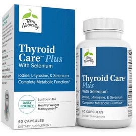 Thyroid Thyroid Supplement Terry Natural Care Plus Energy Hair L-Tyrosine Selenium 60 Capsules (2 Packs), 60 Tablets / 갑상선증 갑상선 영양제 테리 내추럴 케어 플러스 에너지 모발 L티로신 셀레늄 60 캡슐(2팩), 60정