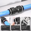 Innfeeltech 20 Pcs 8mm to 10mm Black Straight Reducer Push