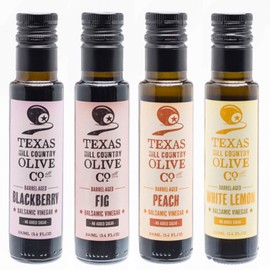 Balsamic Vinegar Combo 4 Pack (100ml Each): Blackberry, Fig, Peach, White Lemon