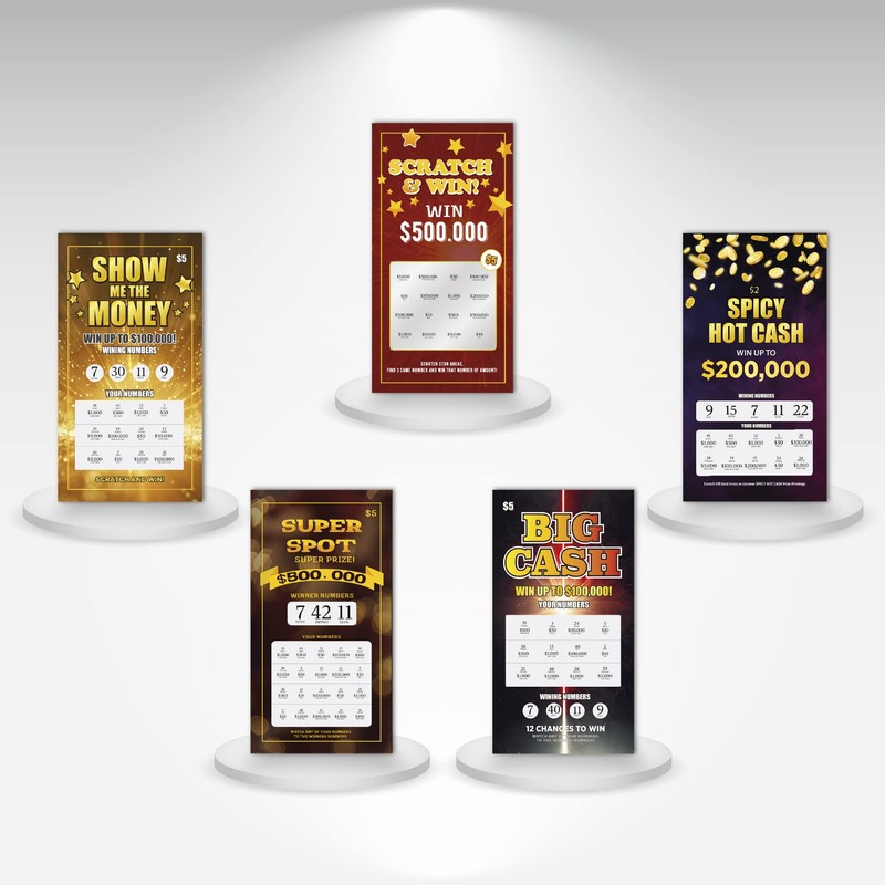 STOYKİS Prank Lottery Tickets and Scratch Off Cards 10 Tickets
