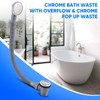 Gxpjycfob Bath Waste with Overflow Kit, Modern Chrome Design Bathtub