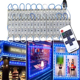 EAGWELL 20 Ft Storefront 40 Pieces RGB 5050 LED Light Module,2 Set 5050 SMD 120 LED Module Store Front Window Sign Strip Light (Blue)