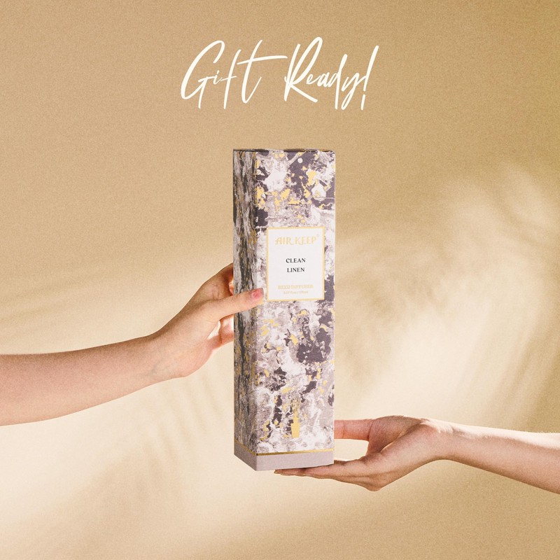 Airkeep Reed Diffuser Set 5.07 fl oz, Clean Linen Scent