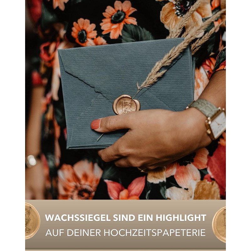 gravurART Seal Stamp Diameter 20 mm with 2 or Initials