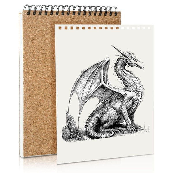 CONDA 9 x 12 Inches Sketch Book, Cork Softcover Art
