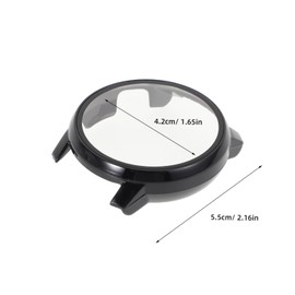 TEHAUX 3pc Watch Integrated Protective Case for Smartwatch Tempered Film Cover for Easy Installation Touch Black