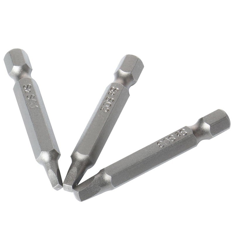 FyMosem 9Pcs Square Head Screwdriver Bits, SQ1 SQ2 SQ3 Magnetic