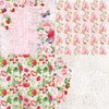 GLKTOPO Strawberry Theme 6-inches Scrapbooking Paper, 24 Sheets Single-Side Printing