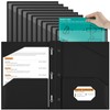 Henoyso 18 Pcs Plastic Folder with Clear Front Pocket and