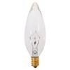 Satco A3620 130V Torpedo Candelabra Base 15-Watt B9.5 Light Bulb,