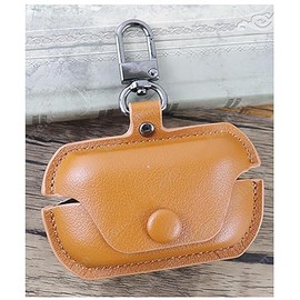 GIOPUEY Case Compatible with Technics EAH-AZ80/AZ60, PU Leather Protective Case with Keychain Hook, Case Cover for Boys Girls Men Women - Yellow