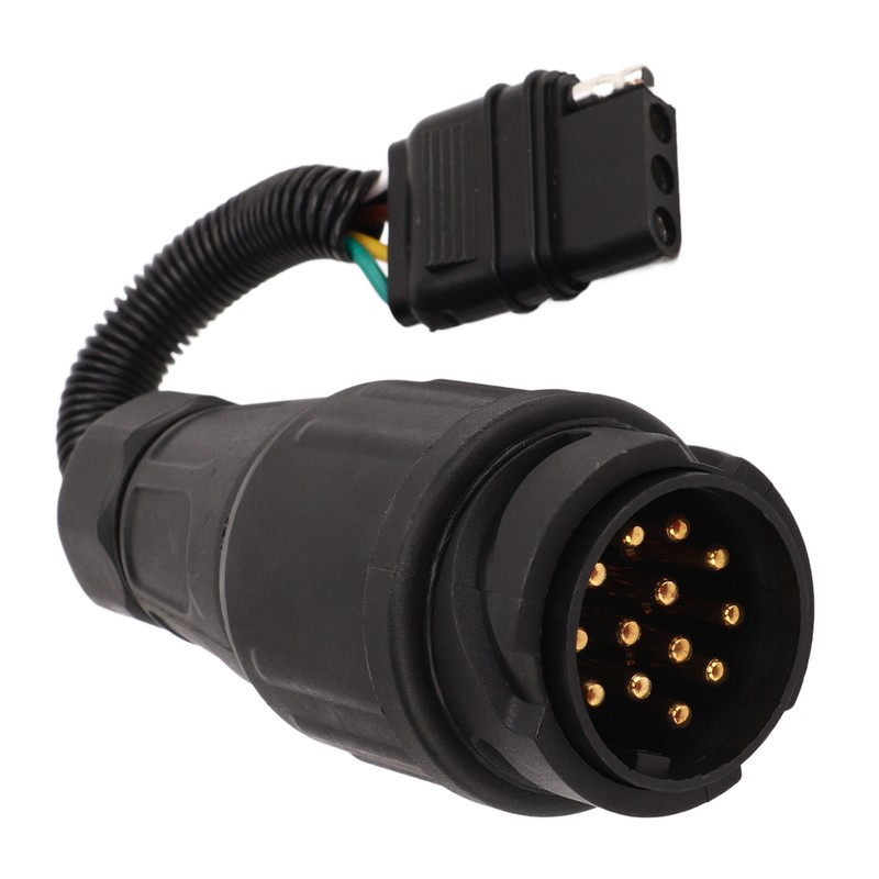 Trailer Plug Adapter 13 Way Round to 4 Way Flat
