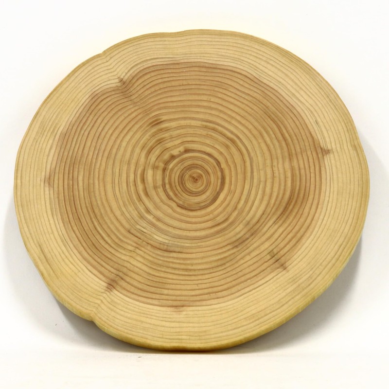 [Cypress] Annual Ring Natural Single Piece Cutting Board, Cooking Plate,