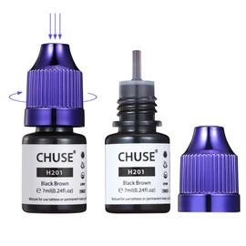 CHUSE PMU Hybrid Liquid Eyebrow Pigments 0.24oz/7ml (H201 Black Brown)