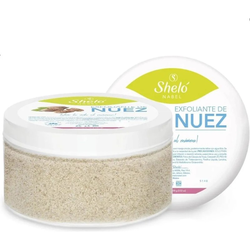 Crema Exfoliante Facial de Nuez Sheló Nabel Hipoalergénica Sin Parabenos