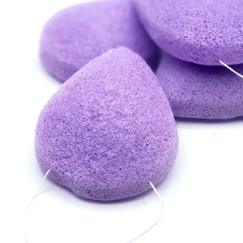 Organic Konjac Sponge for Face with Lavender | Set of
