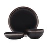 Mikasa Miller 12 Piece Dinnerware Set, Service for 4, Black