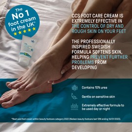 CCS Professional Foot Care Cream for Cracked Heels and Dry Skin - Foot Cream with 10% Urea and Eucalyptus Oil - Moisturise and Soften Hard, Rough Skin and Callused Feet - ,175 ml (Pack of 1)