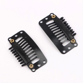 50 Pcs Set Wig Pins, BetterJonny Wig Pins for Hair Extensions Hair Clips for Wigs Hair Extension Tools Clip Stopper Clasps Hat Clips (Black)
