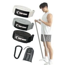 TEDDY WORKS 3 Piece Training Bands Set, Training Tubes, Resistance Bands, Muscle Training Tubes, Elastic Tubes, Stretch Bands, Fitness Bands