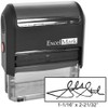 Custom Signature Stamp - Self Inking - Black Ink -