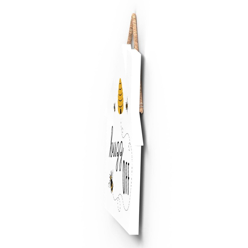 Global Designs Buzz Off Bee Themed Decorative Wooden House Shaped