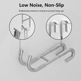 BATHLAVISH Door Hooks,304 Stainless Steel Towel Hooks,Over Door Hooks for Bathroom,Drilling-Free Hanger Silver Shower Hooks - 2 Pack