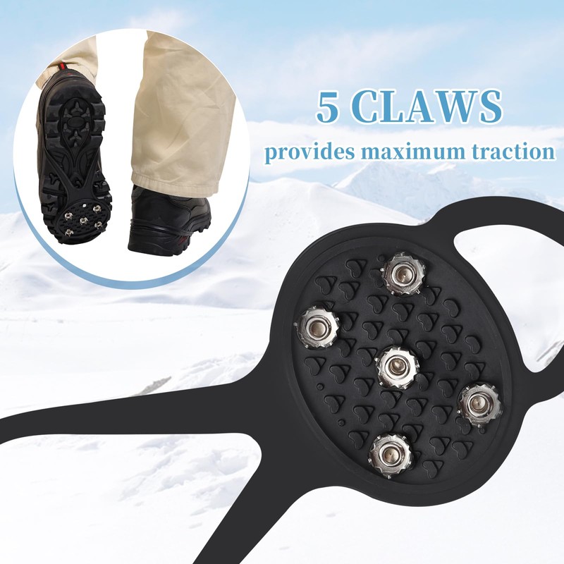 LACE INN Non Slip Gripper Spike, Ice Grippers Traction Cleats